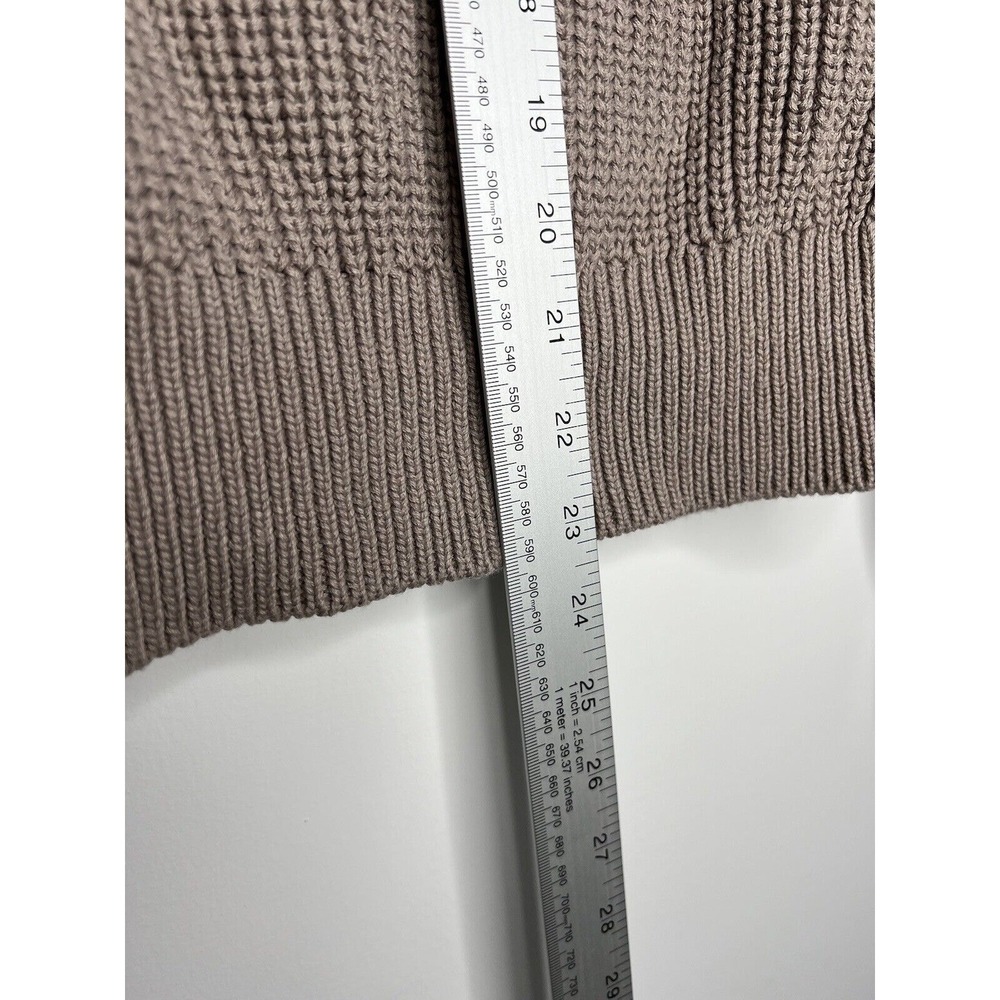 Evereve Sweater Womens XS Tan Pullover Chunky Knit Crew Neck Minimalist Casual - Picture 11 of 16